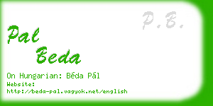 pal beda business card